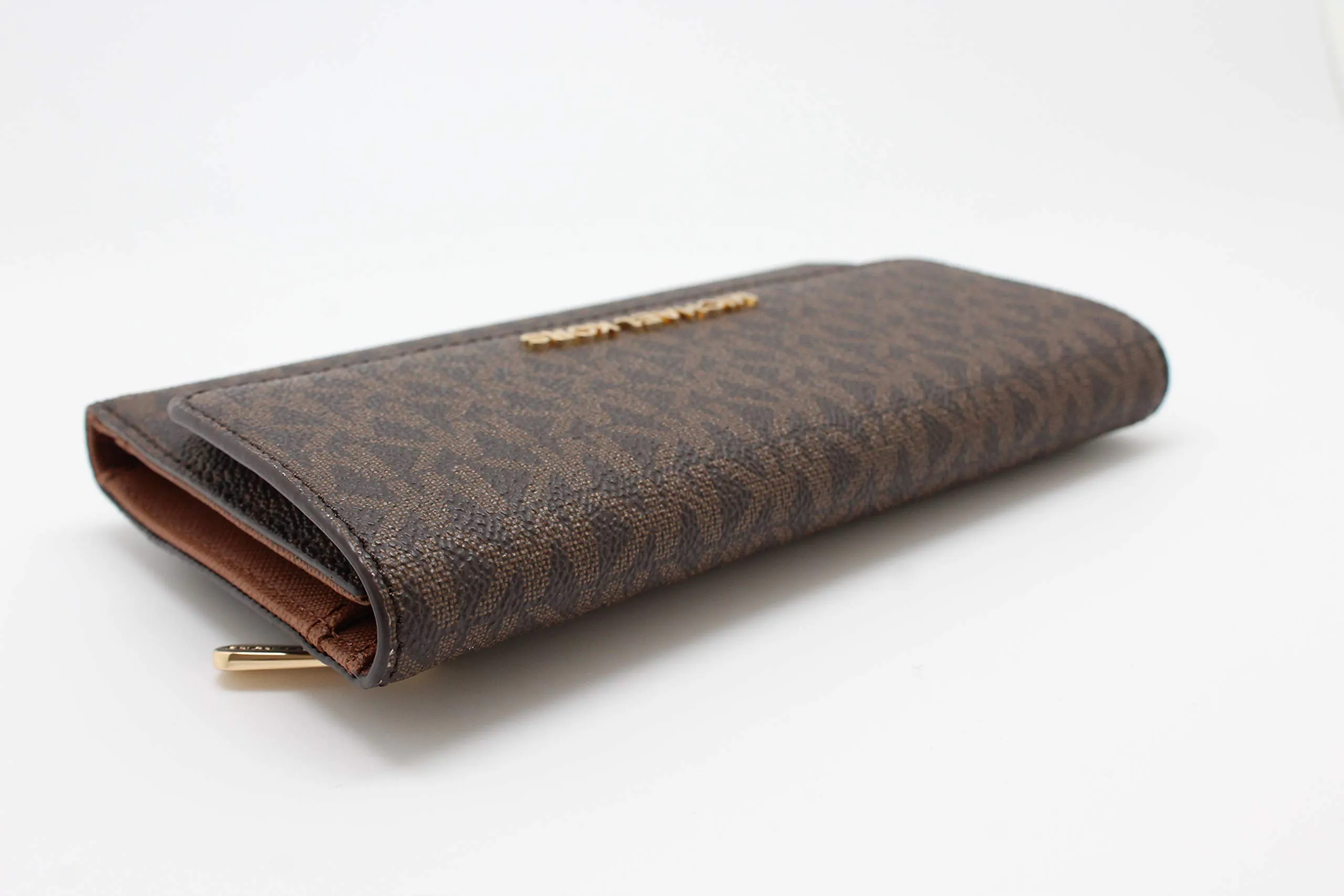 Michael Kors Portafoglio Trifold da viaggio da donna Jet Set grande, Marrone, Large - immagine 3