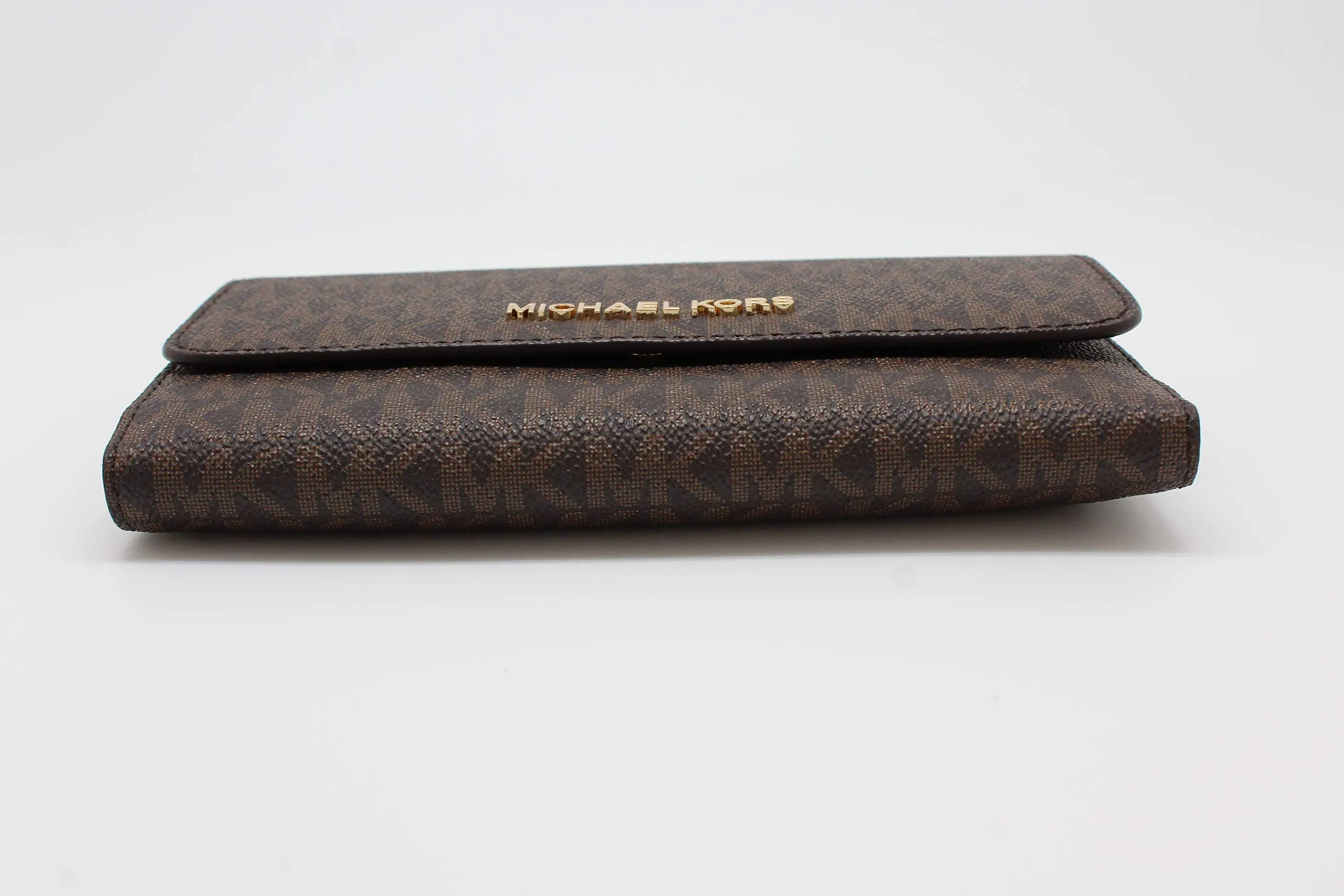 Michael Kors Portafoglio Trifold da viaggio da donna Jet Set grande, Marrone, Large - immagine 4