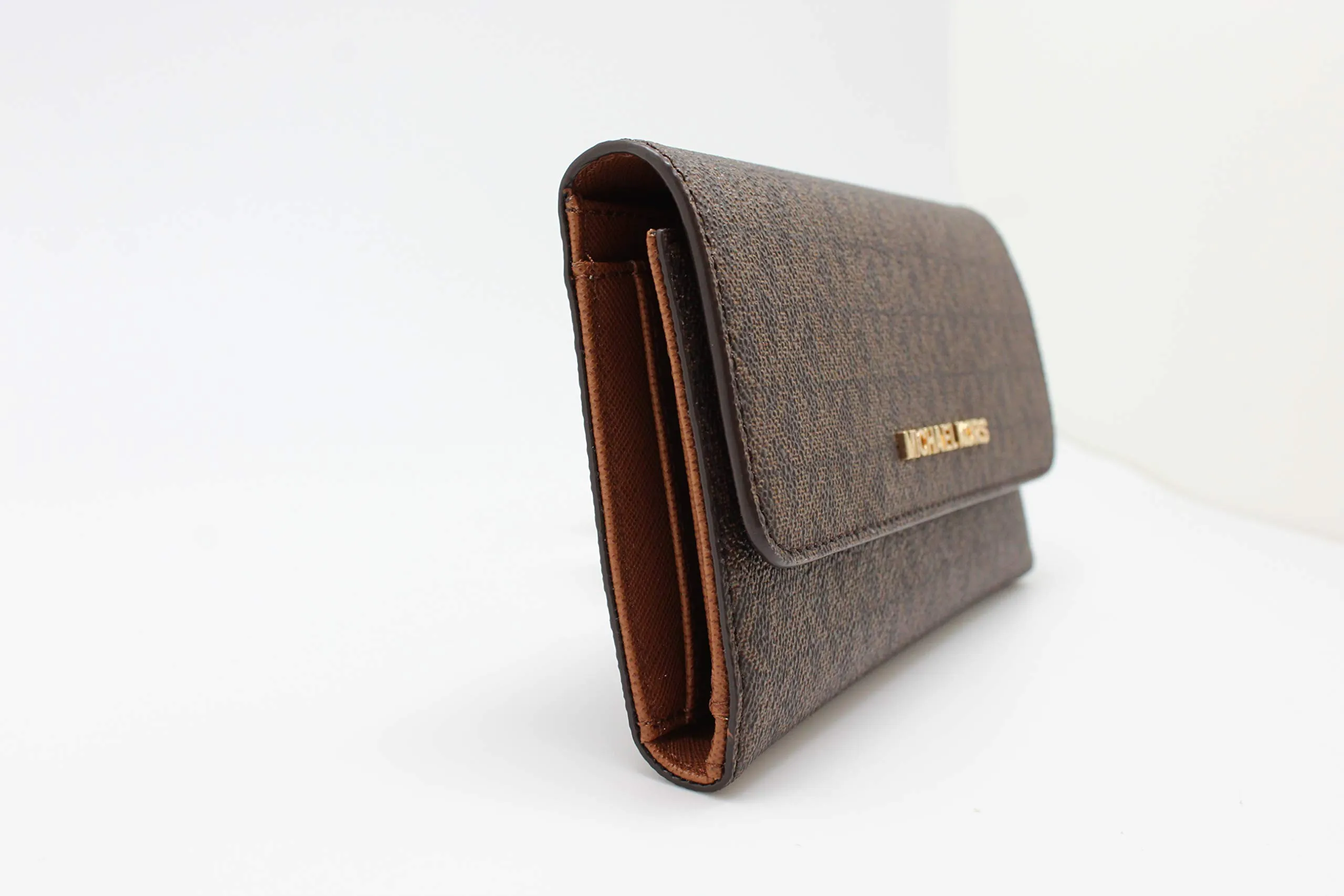 Michael Kors Portafoglio Trifold da viaggio da donna Jet Set grande, Marrone, Large - immagine 5