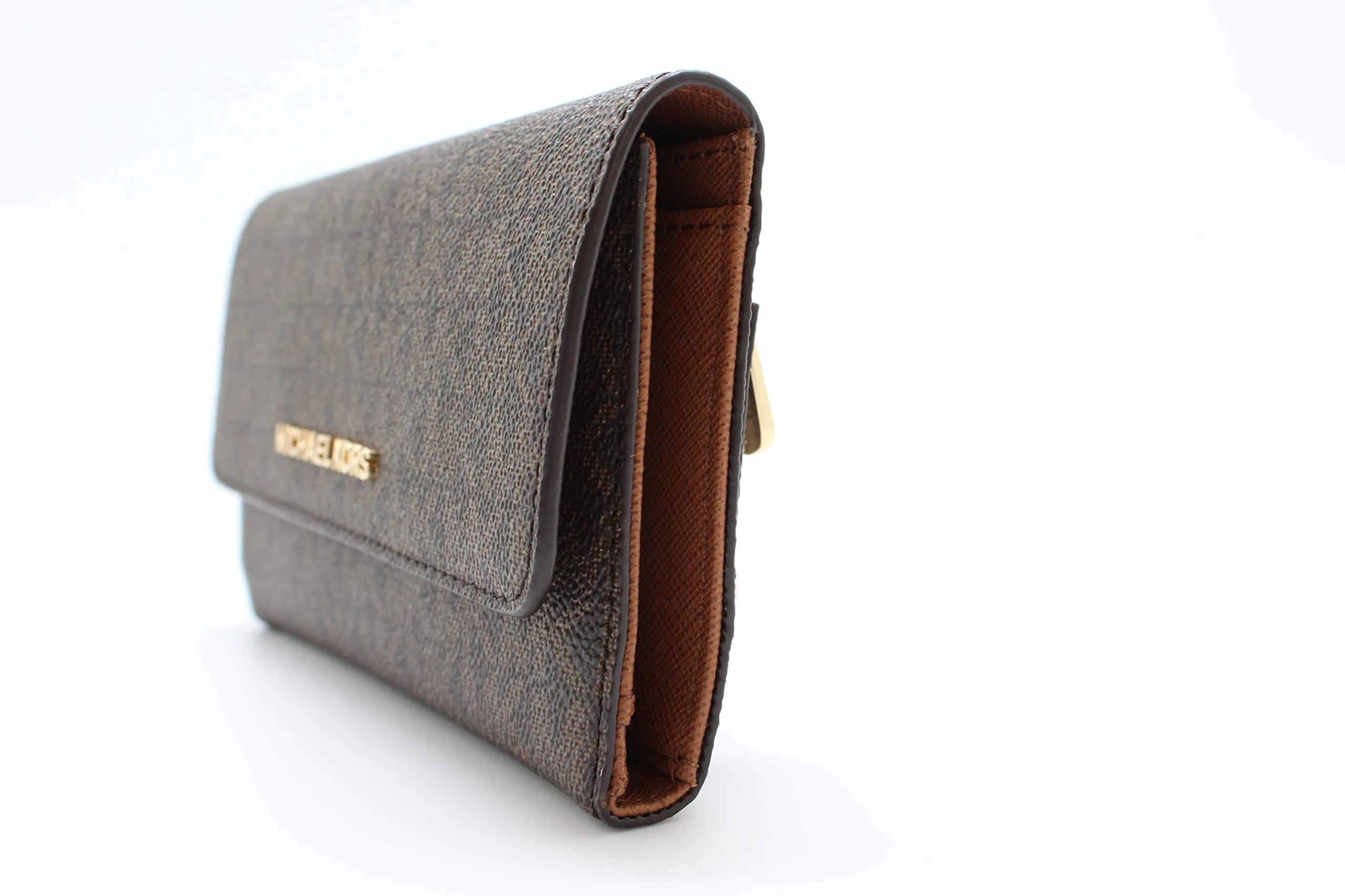 Michael Kors Portafoglio Trifold da viaggio da donna Jet Set grande, Marrone, Large - immagine 6