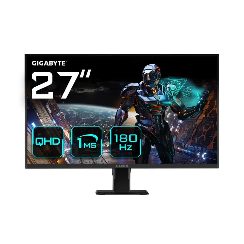 Monitor Gigabyte 27″ QHD 180Hz SS-IPS 1ms FreeSync HDR sRGB 100% - immagine 1