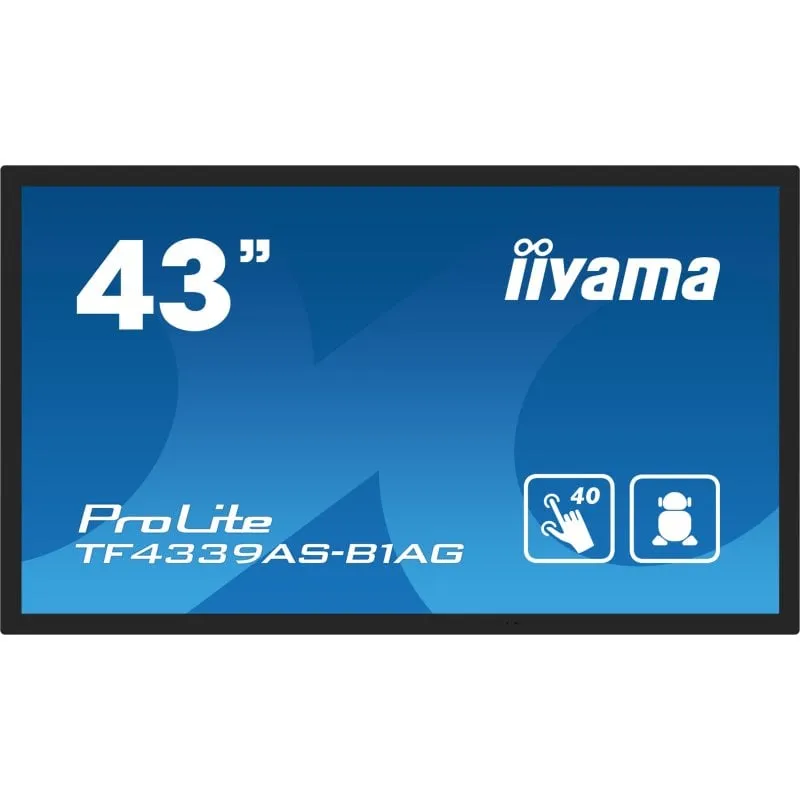 Monitor touch iiyama ProLite 43″ 4K Ultra HD IPS Android 11 500 cd/m² 40 tocchi - immagine 1