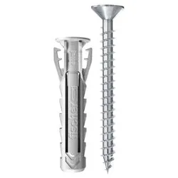 Set tasselli plastica con vite (5mm) Sx Plus 5x25 S K ( 20 pz) 567544 - immagine 1