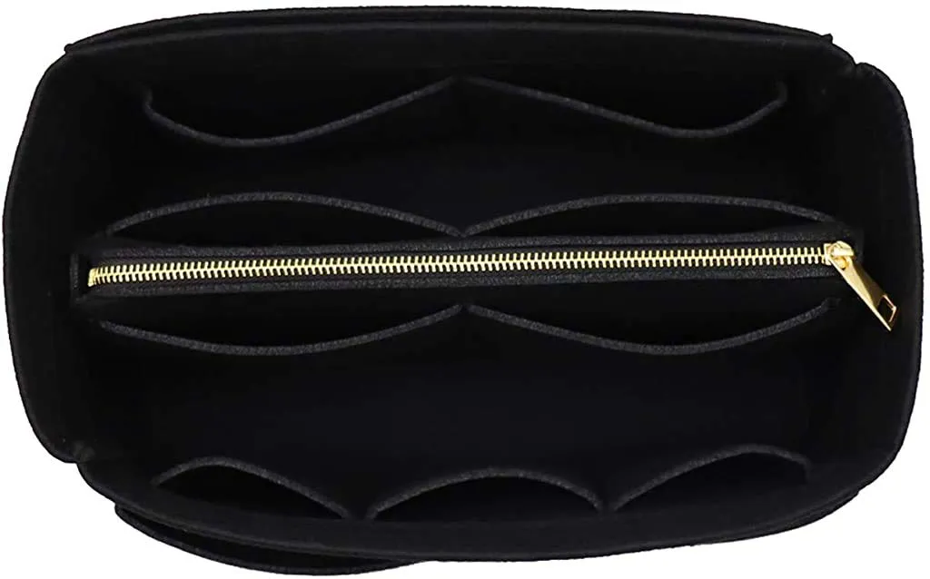 LEXSION, Organizer per borse in feltro, con cerniera, adatto per borse tote Speedy, Neverful, PM, MM, nero, Small - immagine 1
