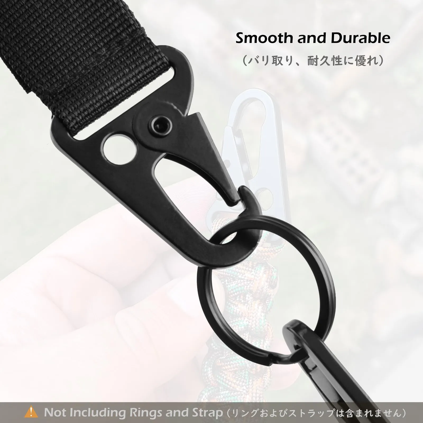 TRIWONDER Portachiavi da Cinturone Tattico con Moschettone, Gancio Portachiavi Militare in Nylon per Caccia Escursioni Polizia e Guardia Giurata (D - Ganci (32mm) - 12 Pezzi) - immagine 4