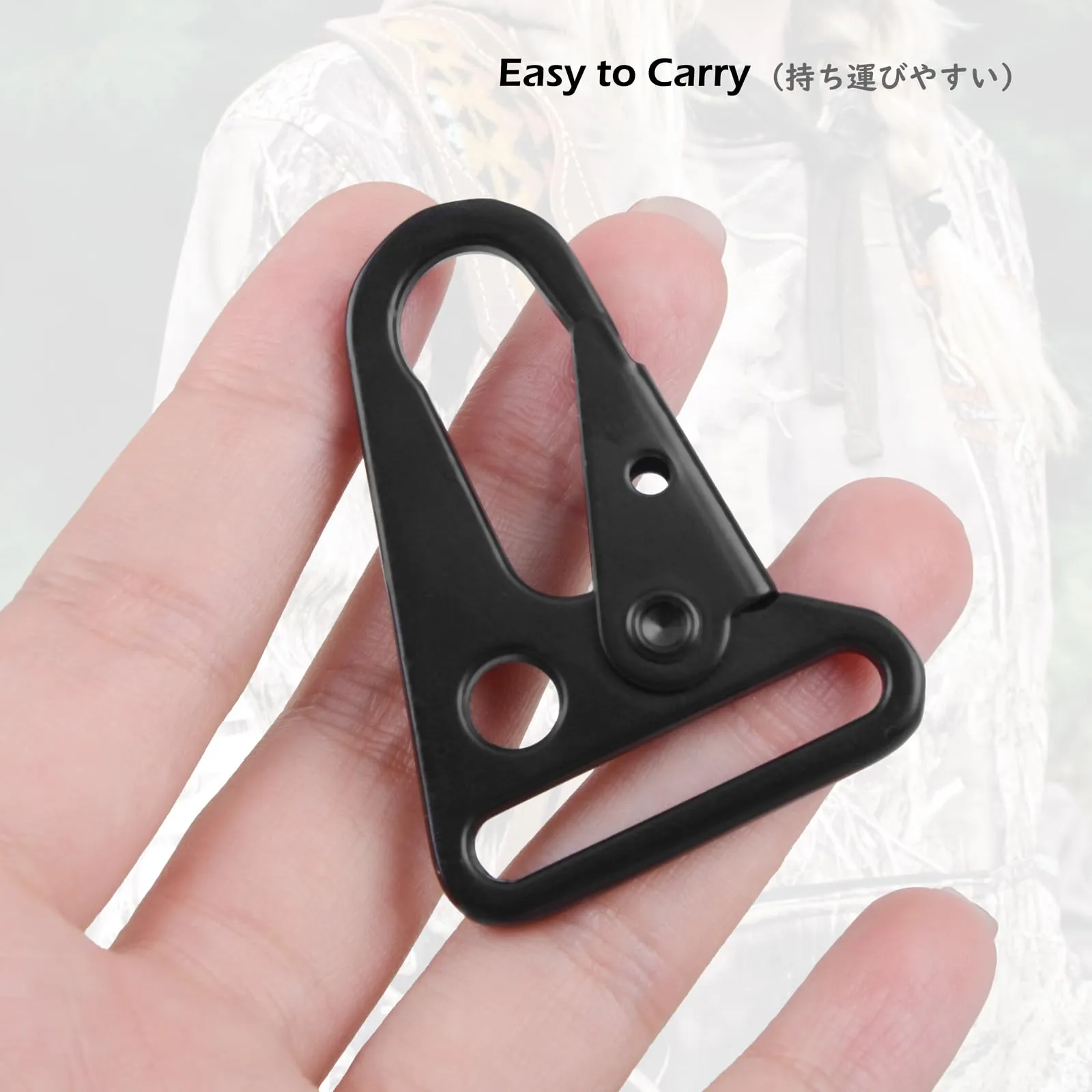 TRIWONDER Portachiavi da Cinturone Tattico con Moschettone, Gancio Portachiavi Militare in Nylon per Caccia Escursioni Polizia e Guardia Giurata (D - Ganci (32mm) - 12 Pezzi) - immagine 5