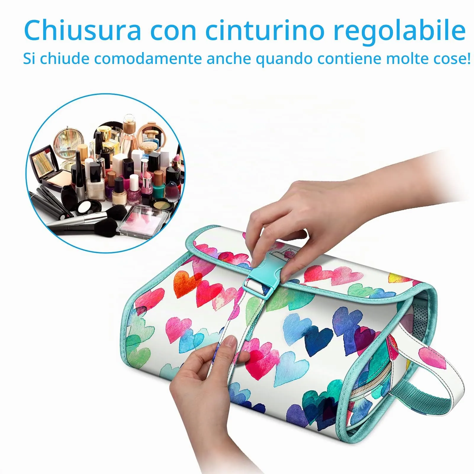 FINTIE Beauty Case da Viaggio Portatile Trucco - immagine 3