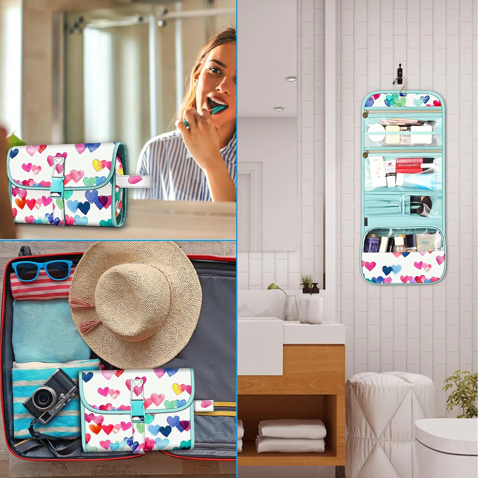 FINTIE Beauty Case da Viaggio Portatile Trucco - immagine 6