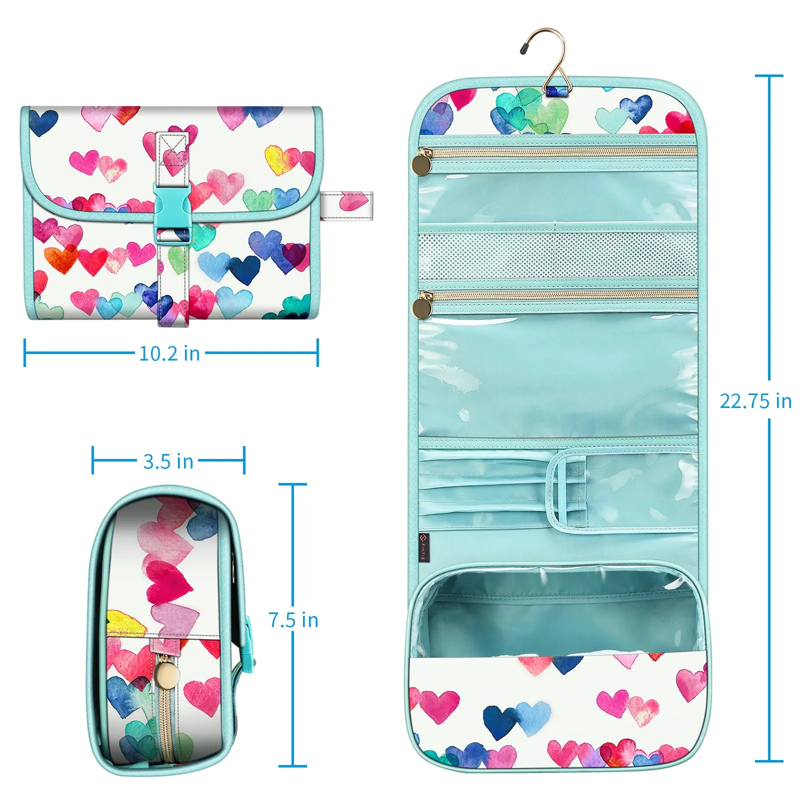 FINTIE Beauty Case da Viaggio Portatile Trucco - immagine 7
