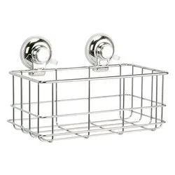Porta oggetti box doccia a ventosa (26,2x15,7x17cm) HOT Cromo lucido HO1813 - immagine 1