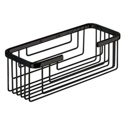 Porta oggetti box doccia a vite (25,2x10,2x8,6cm) AUGUSTUS Nero opaco 24191400 - immagine 1