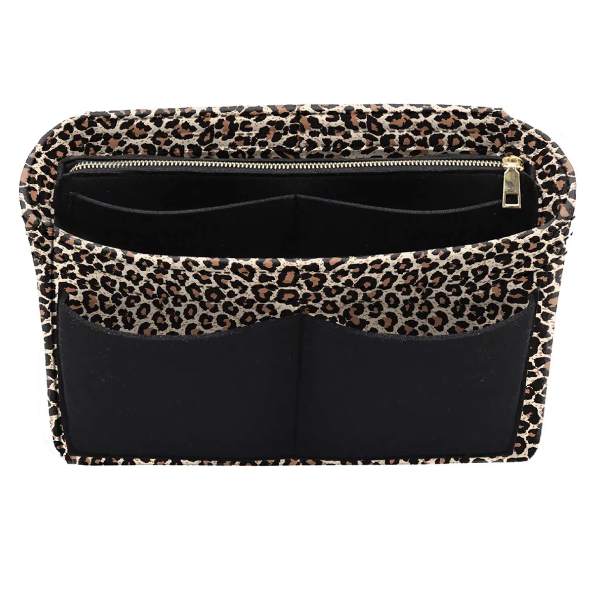 LEXSION Borsa tote per pannolini, organizer leggero in feltro con tasca interna con cerniera per Neverful Speedy 8021 B-Leopard L2 - immagine 1
