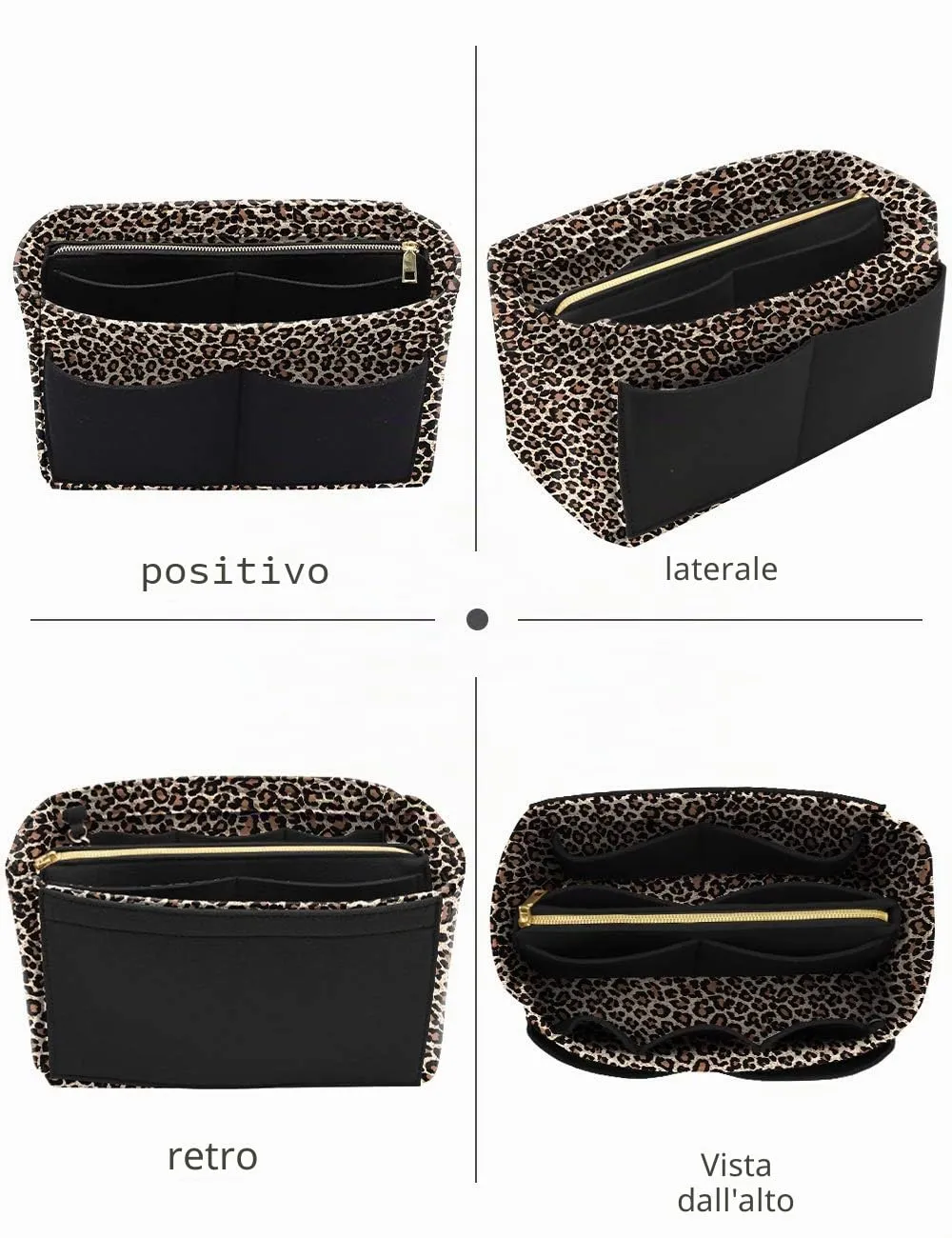 LEXSION, Organizer per borse in feltro, con cerniera, adatto per borse tote Speedy, Neverful, PM, MM - immagine 3