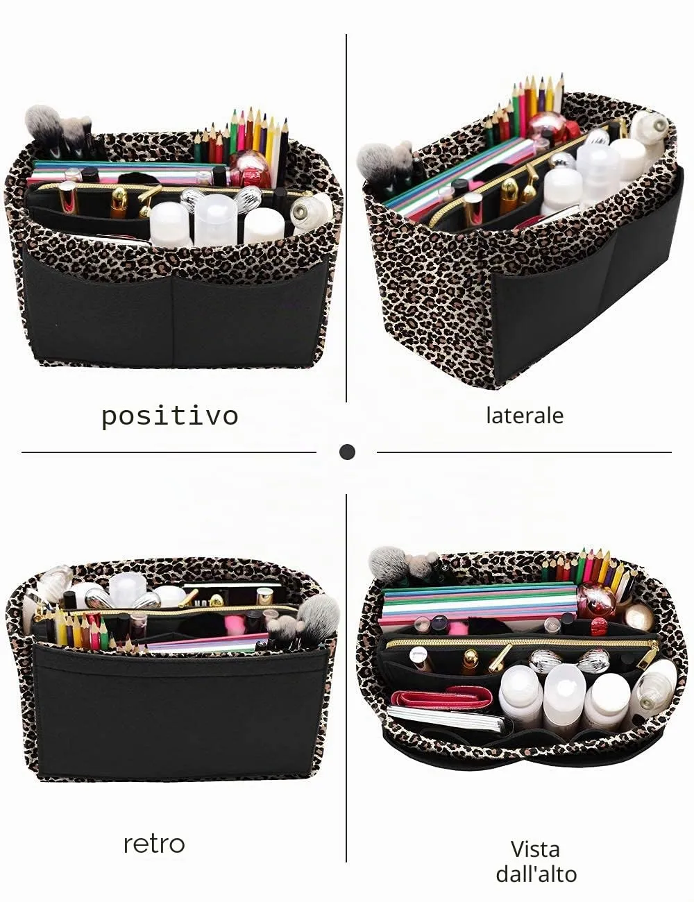 LEXSION, Organizer per borse in feltro, con cerniera, adatto per borse tote Speedy, Neverful, PM, MM - immagine 4