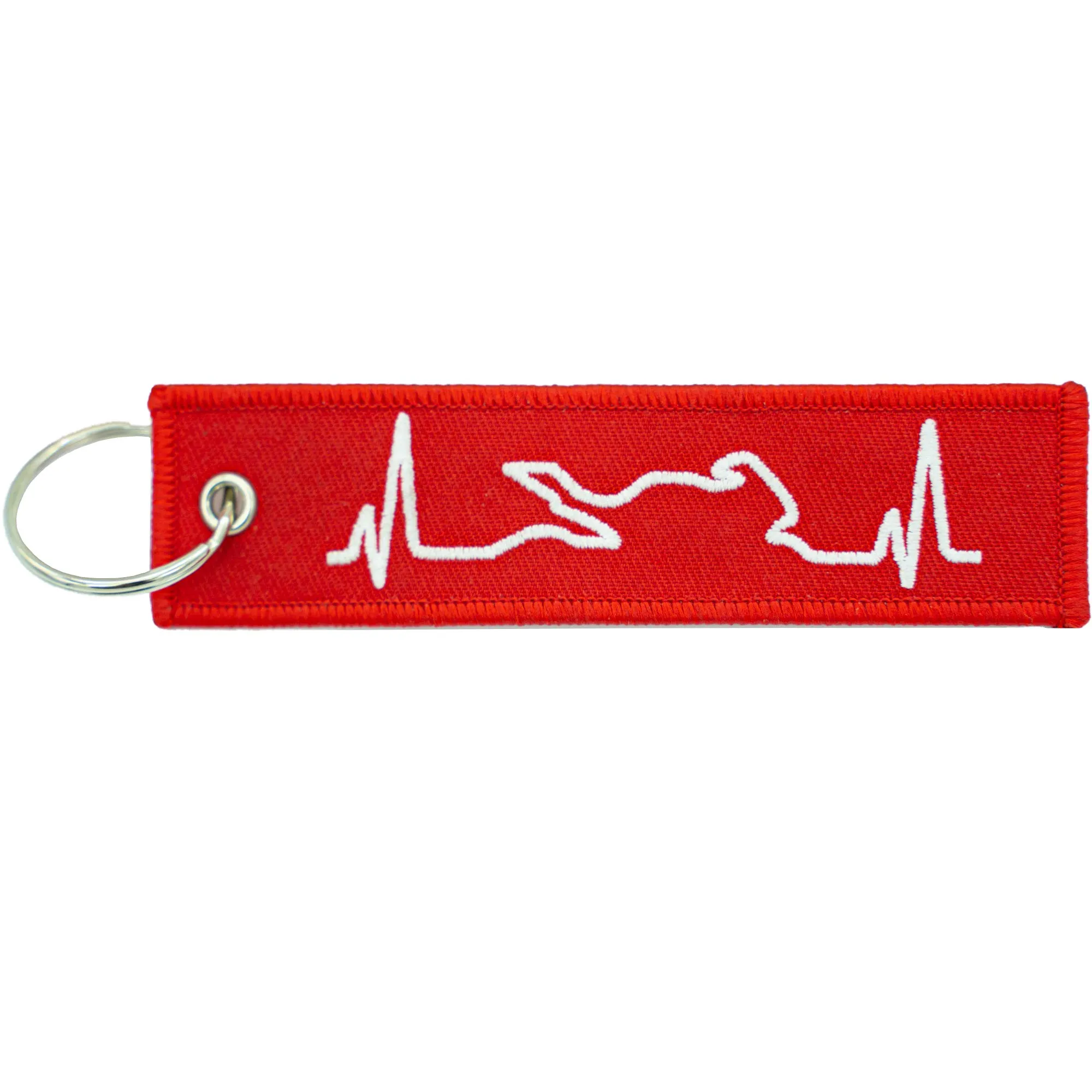 Autodomy Portachiavi Moto con Ricamo su Entrambi i Lati 12x 3cm - immagine 4