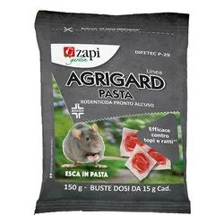 Esca rodenticida topicida in pasta 10 pz (150gr) Agrigard Difetec P29 Rosso 104910 - immagine 1