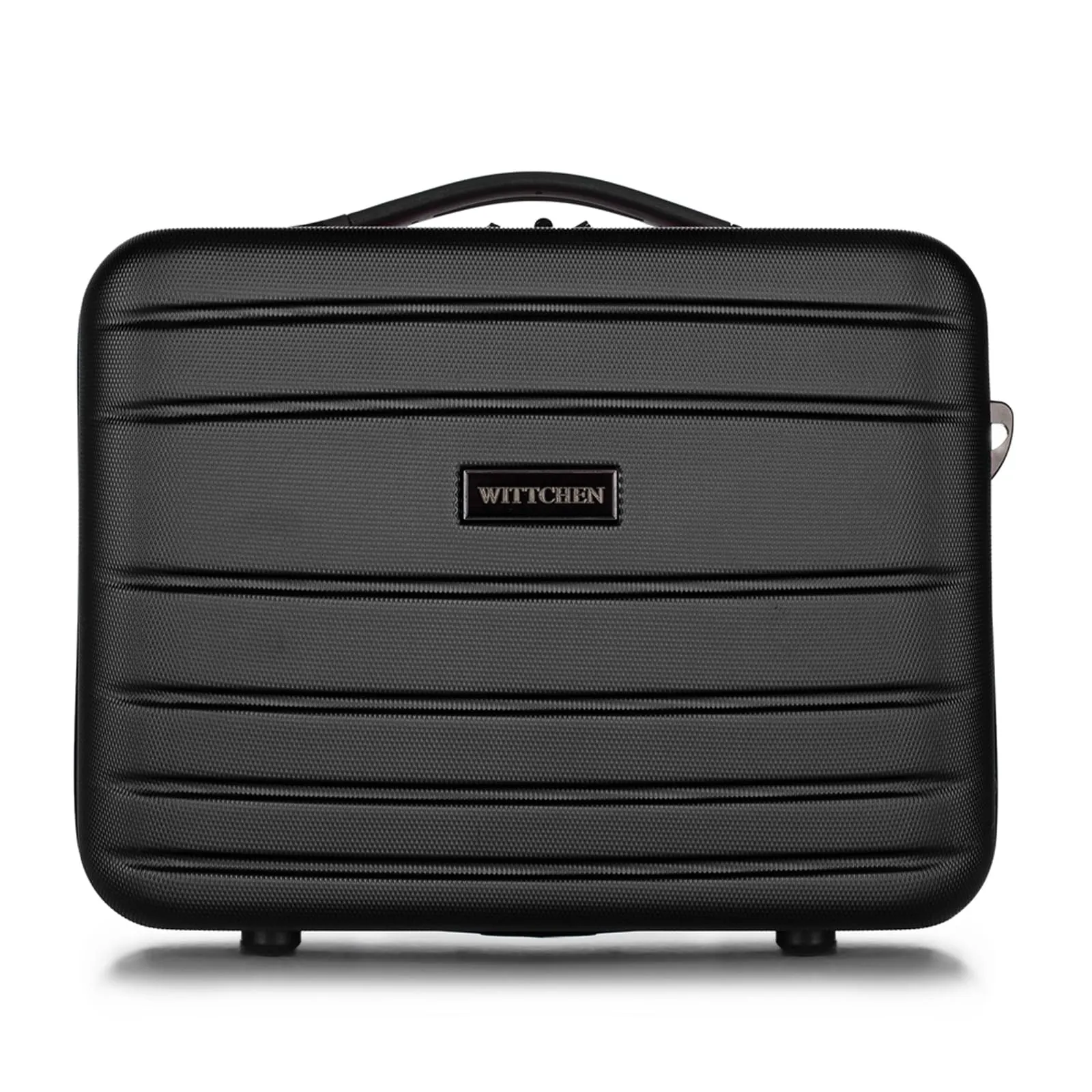 WITTCHEN Necessaire da viaggio Custodia per cosmetici Valigia da viaggio Bagaglio a mano Valigia cabina Valigia in ABS Borsa da toilette Rigido Globe Line Nero Ryanair/ITA Airways - immagine 1