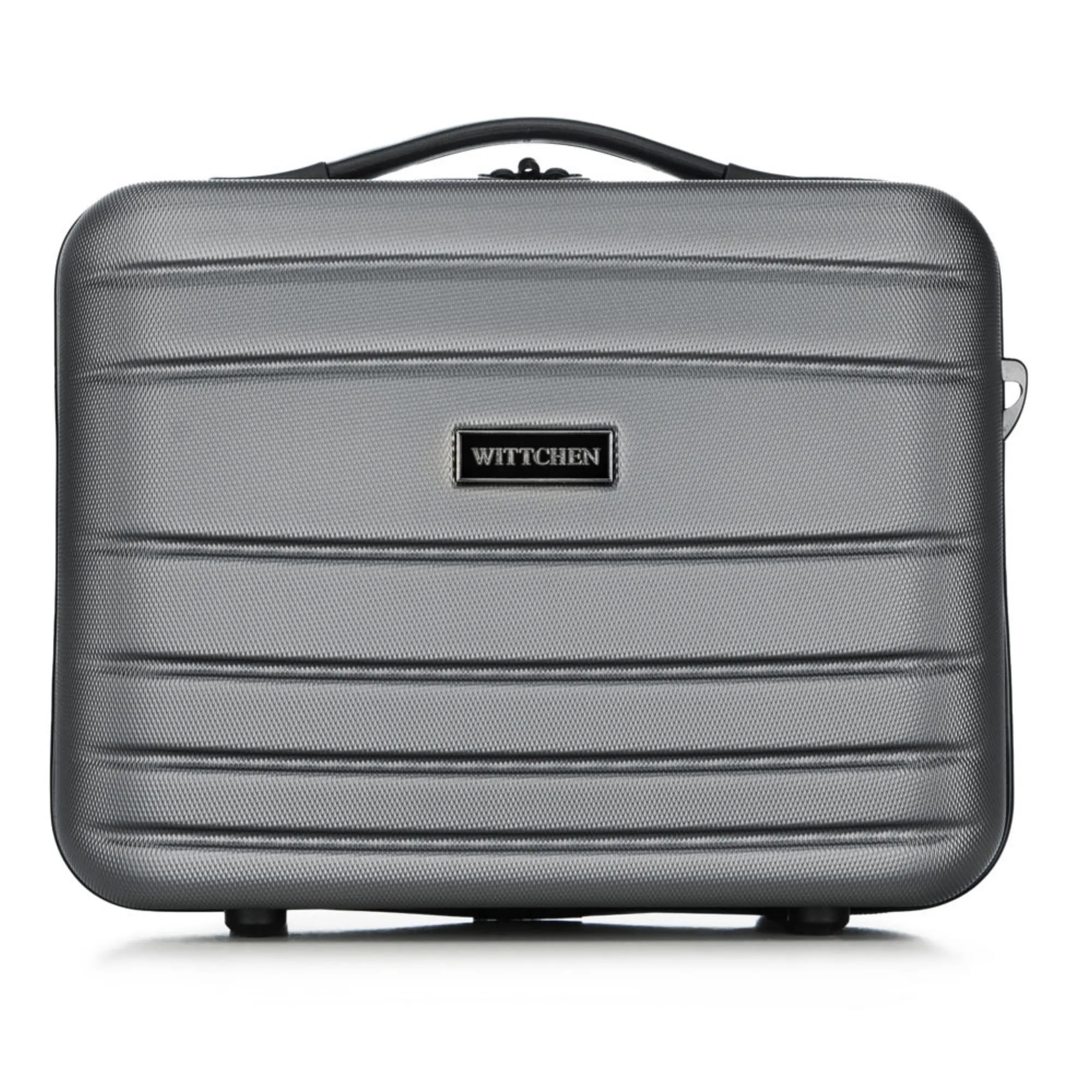 WITTCHEN Necessaire da viaggio Custodia per cosmetici Valigia da viaggio Bagaglio a mano Valigia cabina Valigia in ABS Borsa da toilette Rigido Globe Line Grigio Ryanair/ITA Airways - immagine 4
