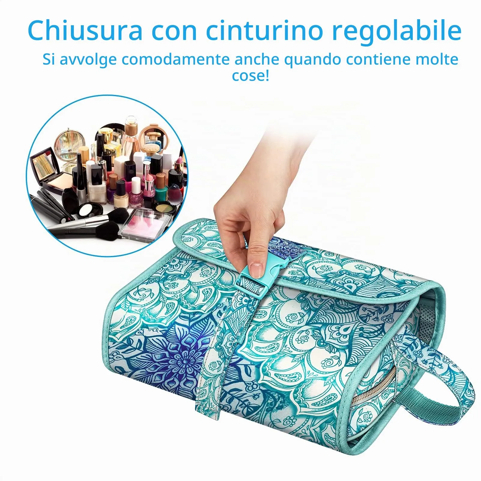 FINTIE Beauty Case da Viaggio Portatile Trucco - immagine 3