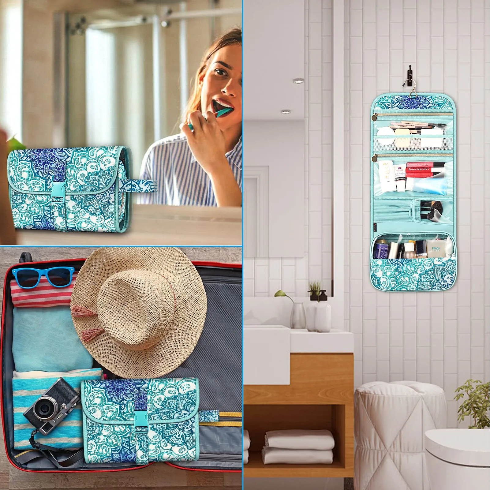 FINTIE Beauty Case da Viaggio Portatile Trucco - immagine 6