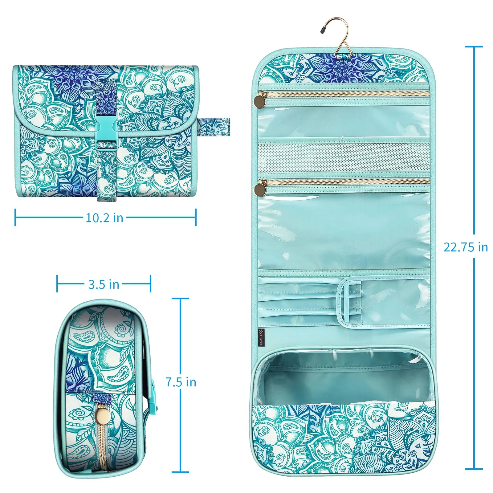 FINTIE Beauty Case da Viaggio Portatile Trucco - immagine 7