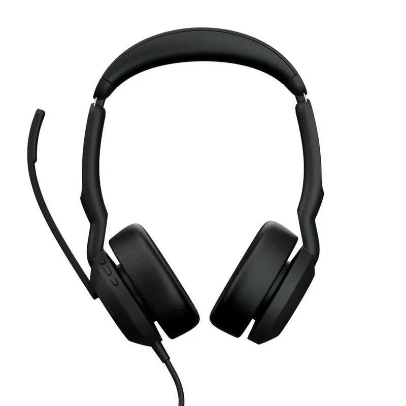 Auricolari Jabra Evolve2 50 con cavo USB-C/USB-A, Cancellazione Attiva del Rumore, microfono retrattile, uso professionale, nero - immagine 1