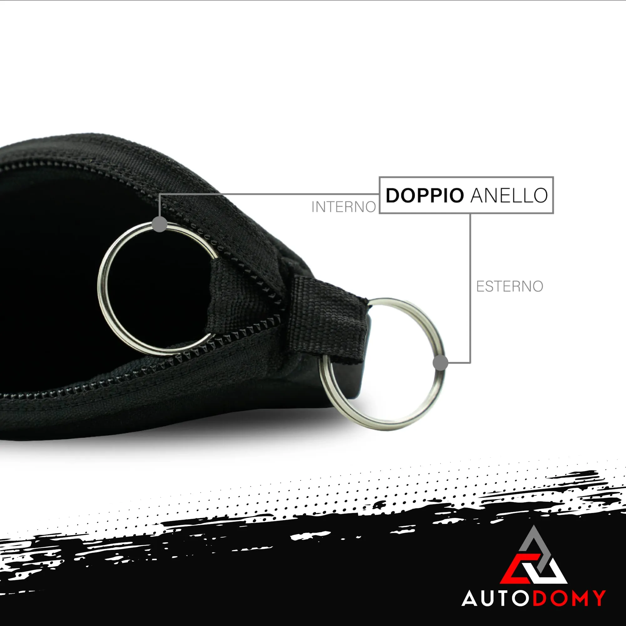 Autodomy Moto Portachiavi con Anello Interno ed Esterno - immagine 3