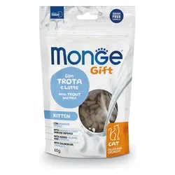 Alimento biscottini gattini Kitten (60gr) gusto trota, latte GIFT 8501 - immagine 1