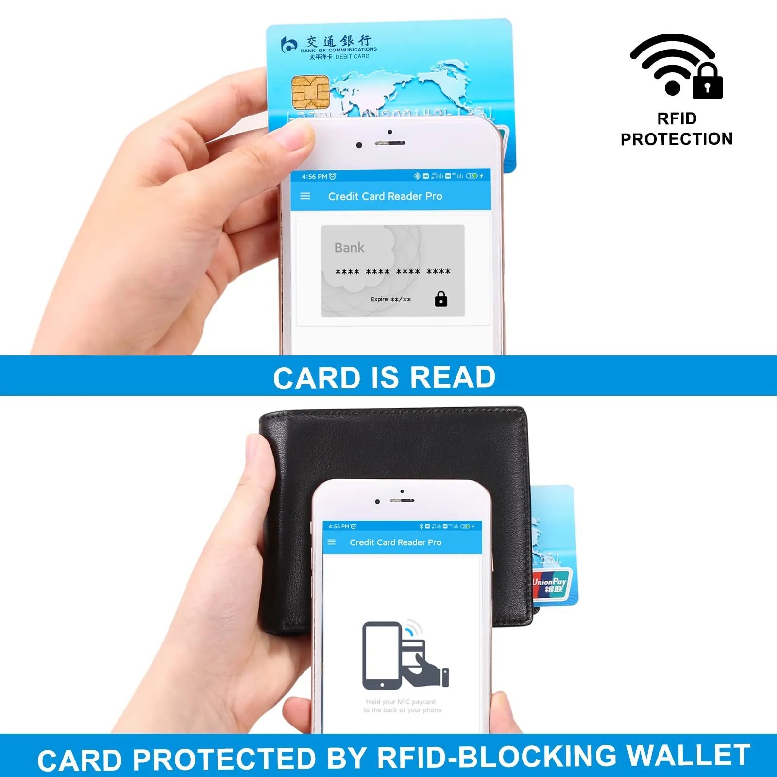 SENDEFN Portafoglio Uomo Vera Pelle, Portafoglio bi-Fold Uomo Portamonete, Blocco RFID Portafoglio per Uomo Con 15 Porta Carte di Credito - immagine 9