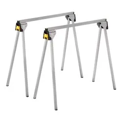 Cavalletti pieghevoli 2 pz (85,5x42,4x73,6cm) ESSENTIAL Silver STST813371 - immagine 1