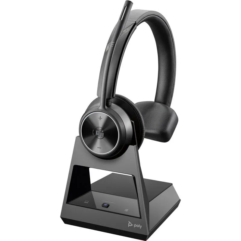 Auricolari POLY Savi 7310-M DECT 1880-1900 MHz Wireless con Microfono Retrattile Nero - immagine 1