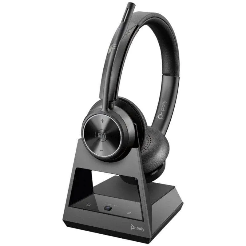 Auricolari Poly Savi 7320 Office Wireless DECT per Ufficio con Cancellazione Rumore, Nero - immagine 1