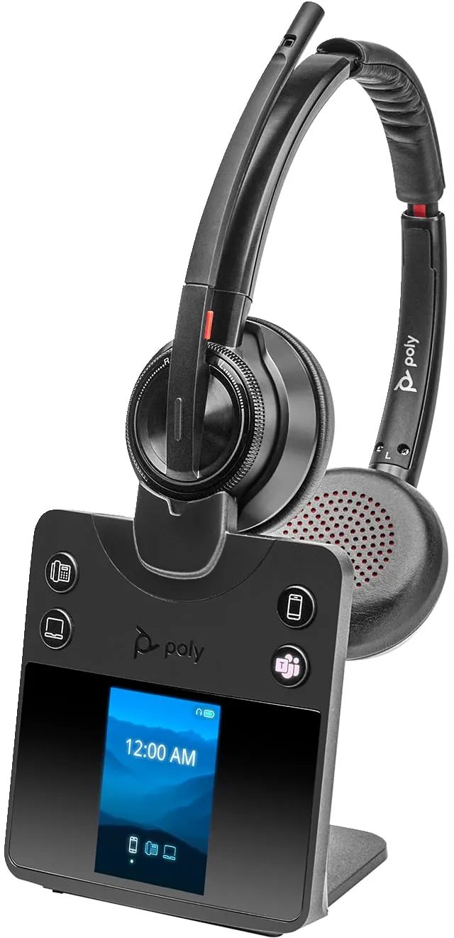 Auricolari POLY Savi 8420 Office Wireless Bluetooth ANC Microfono Nero - immagine 1