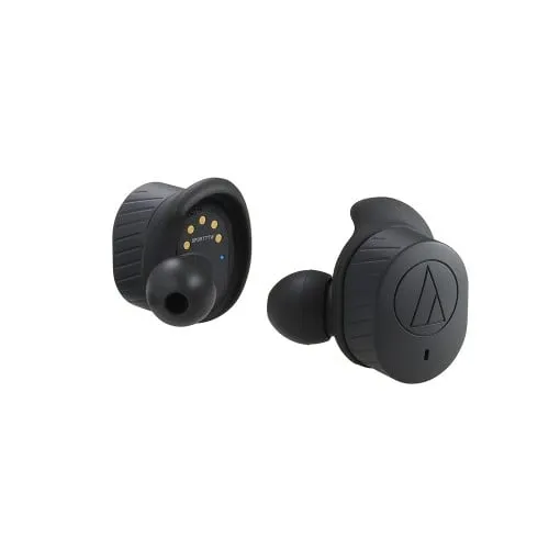 Auricolari Audio-Technica wireless Bluetooth con microfono, sport, nero - immagine 1