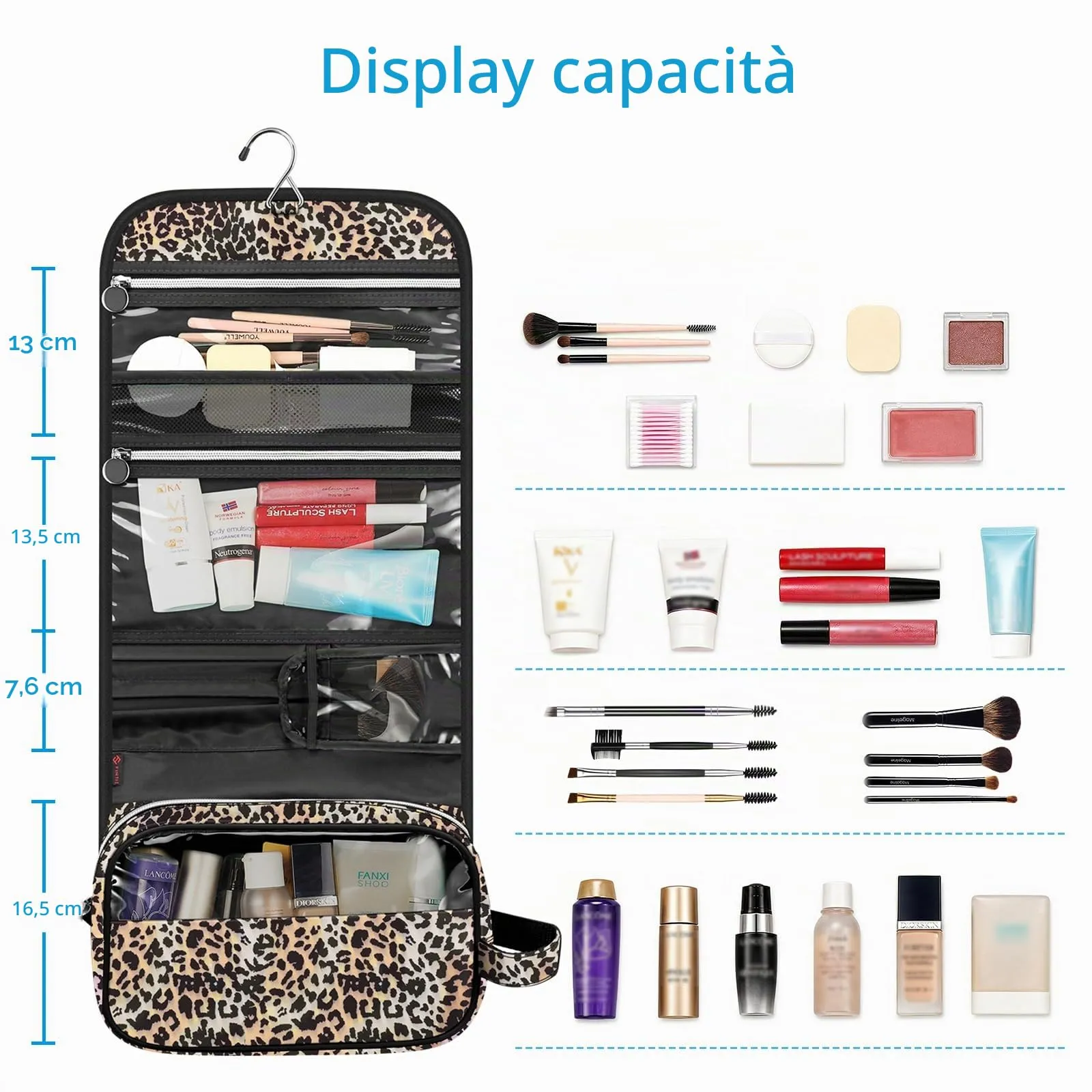 FINTIE Beauty Case da Viaggio Portatile Trucco - immagine 5