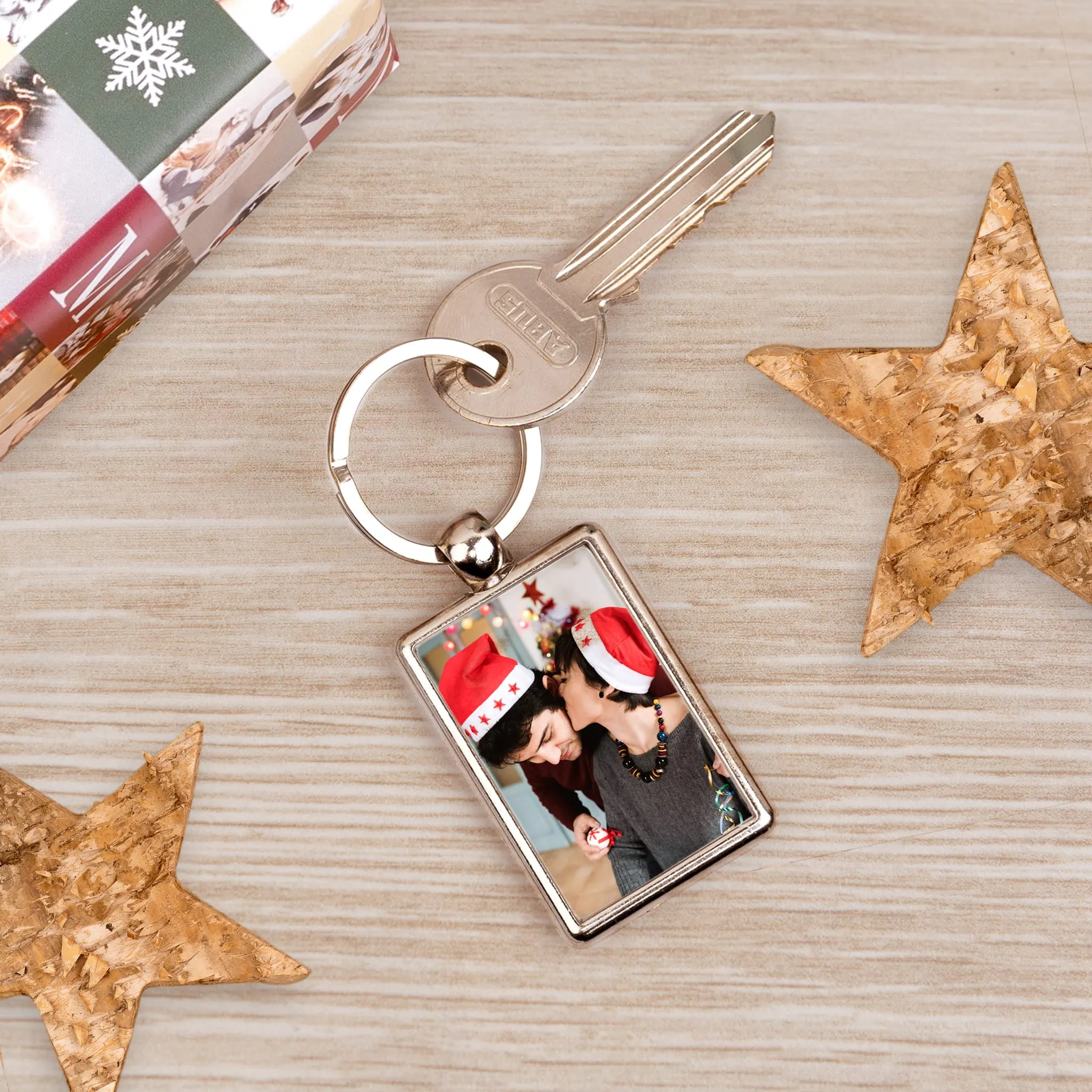 Wanapix | Portachiavi Personalizzato con Foto e Testo | Personalizzato su 2 Lati | Portachiavi Rettangolare in Metallo | Regalo Originale per Uomo e Donna | 2,8x4,3cm - immagine 6