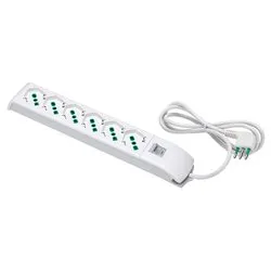 Multipresa tavolo con interruttore 6P 10/16A FIDO Bianco 4102004 - immagine 1
