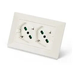 Placca elettrica (Presa Pluristd 2P+T 10/16A) OPERA PLUS Bianco 42100 - immagine 1