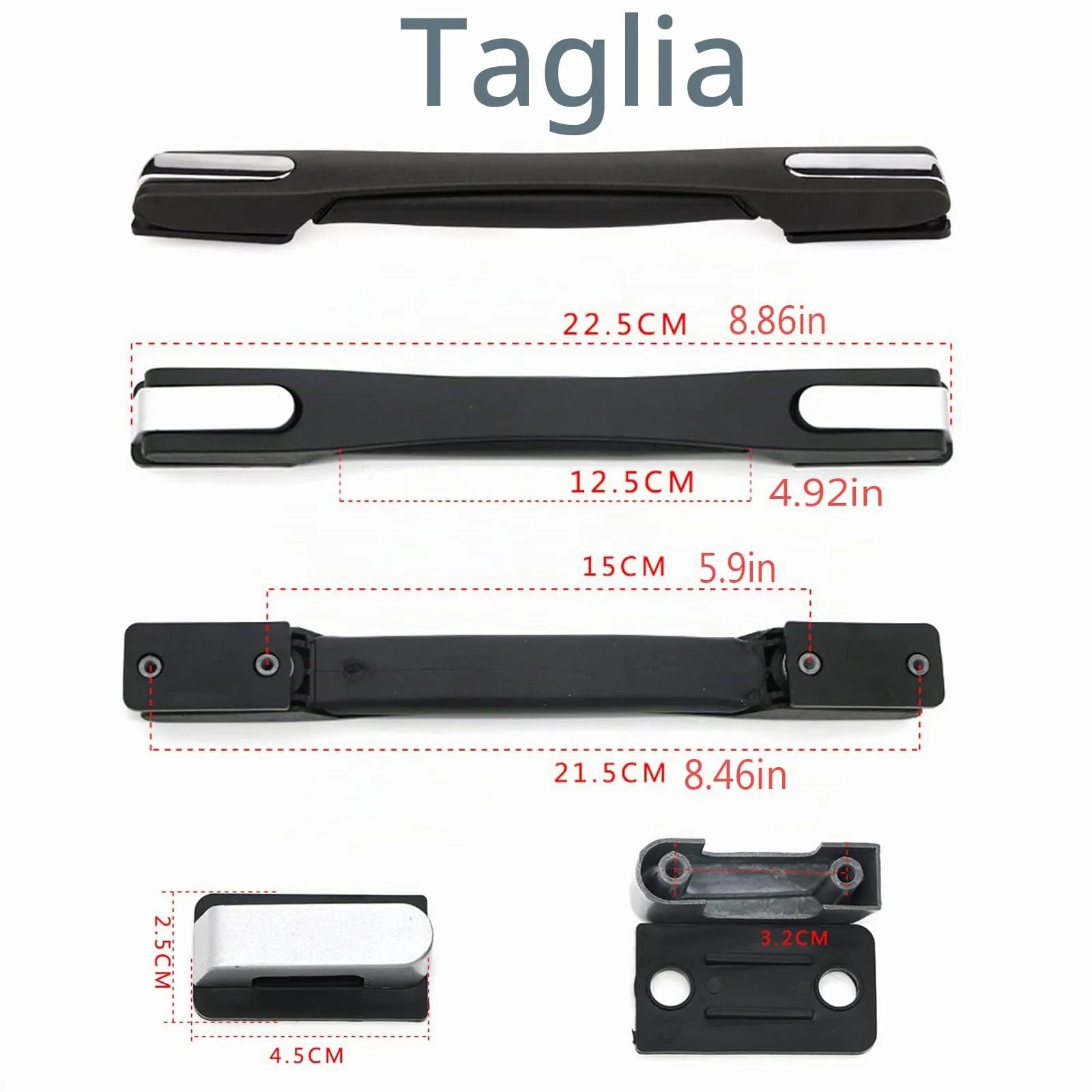 2 Pezzi Maniglie di Ricambio per Valigie - Accessori per Scatole - immagine 2