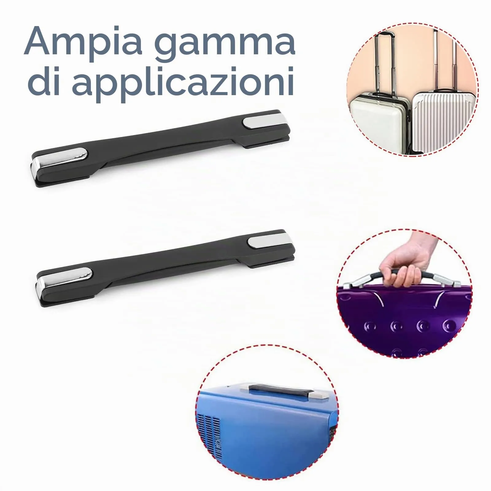 2 Pezzi Maniglie di Ricambio per Valigie - Accessori per Scatole - immagine 3