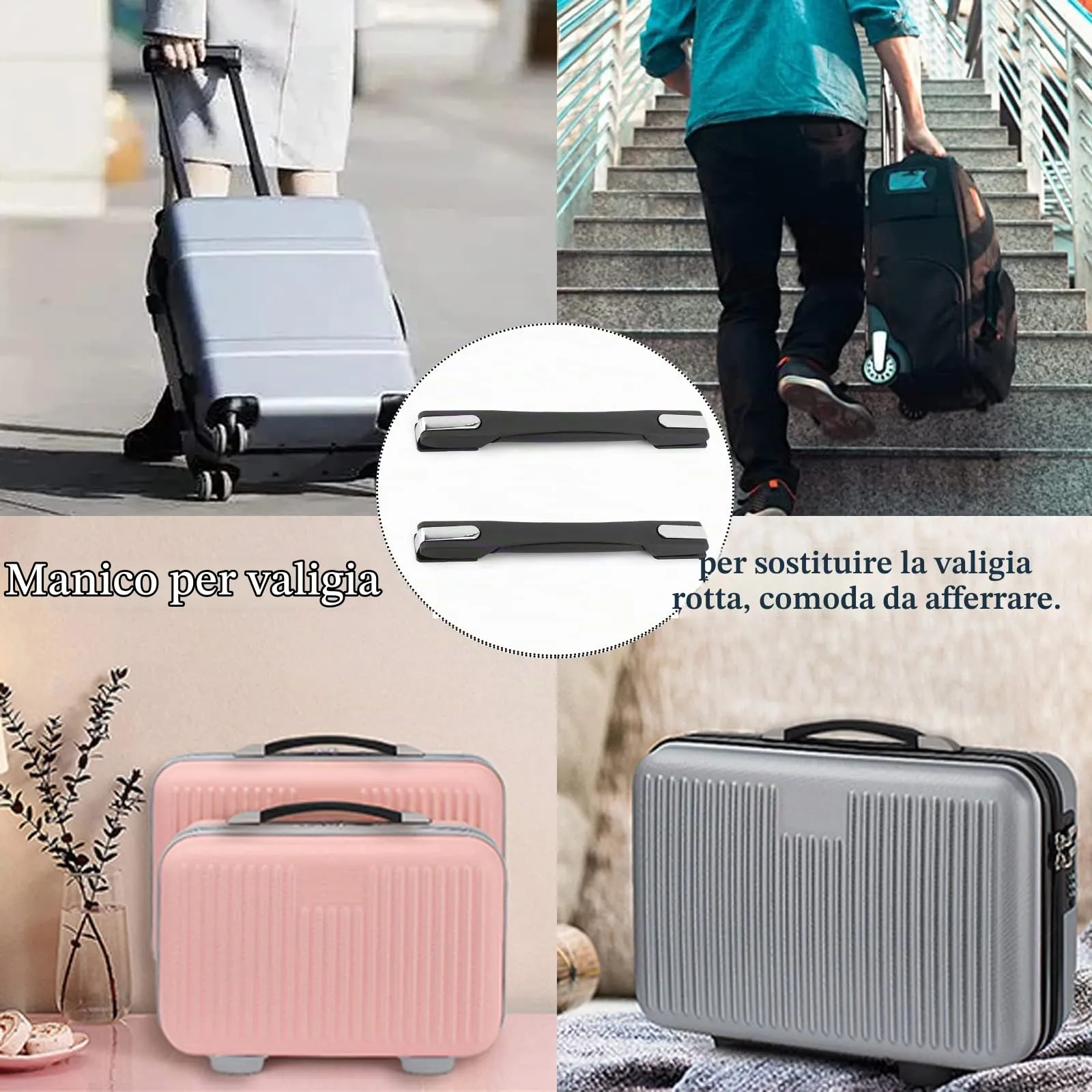 2 Pezzi Maniglie di Ricambio per Valigie - Accessori per Scatole - immagine 7