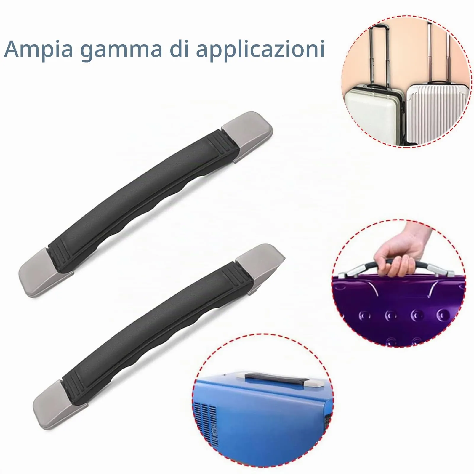 2 Pezzi Maniglie di Ricambio per Valigie, Valigia da Maniglia di Ricambio, Valigia Ricambio Maniglia per Valigia, Maniglia di Ricambio per Bagaglio, Ricambio Maniglia per Valigia per Scatole, Valigie - immagine 3