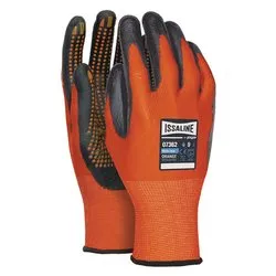 Guanti lavoro poliestere spandex (taglia m (8) ) DOTS CATCH Arancio e Nero 073628 - immagine 1
