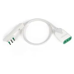 Prolunga elettrica (1m) H05VV-F 3x1 mmq (16A 2P+T) CLOCK Bianco 92012 - immagine 1