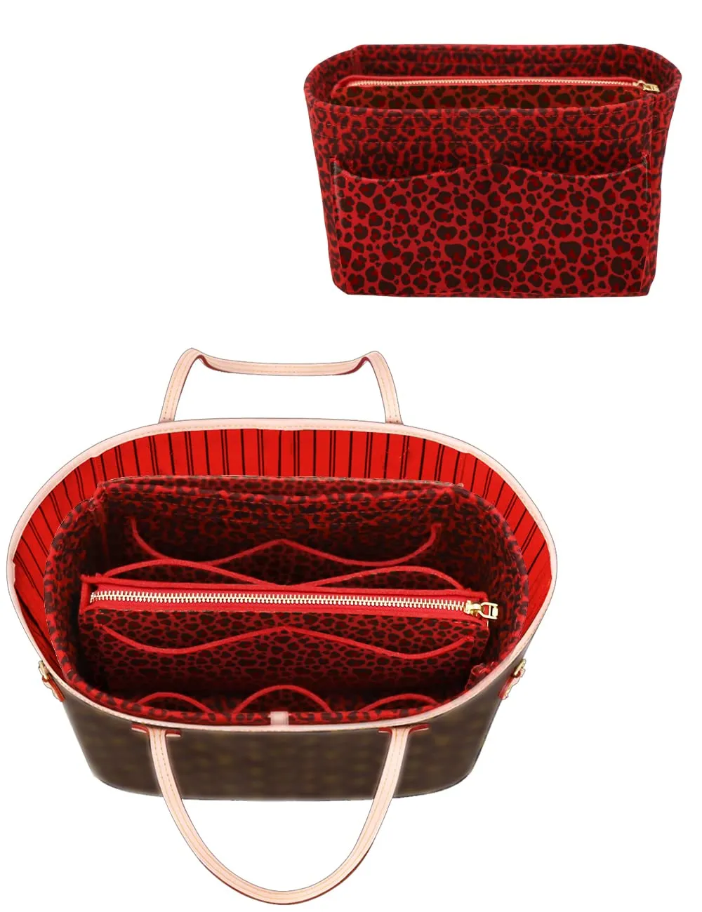 LEXSION Organizer per borsa in feltro con cerniera per borsa da trasporto per Speedy Neverfull PM MM Sleender Medium - immagine 1