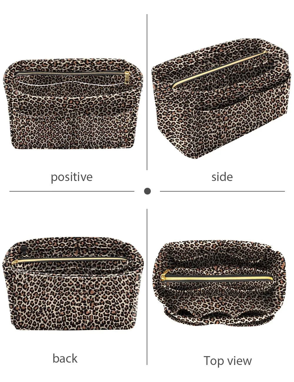 LEXSION Organizer borsa in feltro con cerniera per borsa da trasporto per Speedy Neverfull PM MM Large - immagine 3