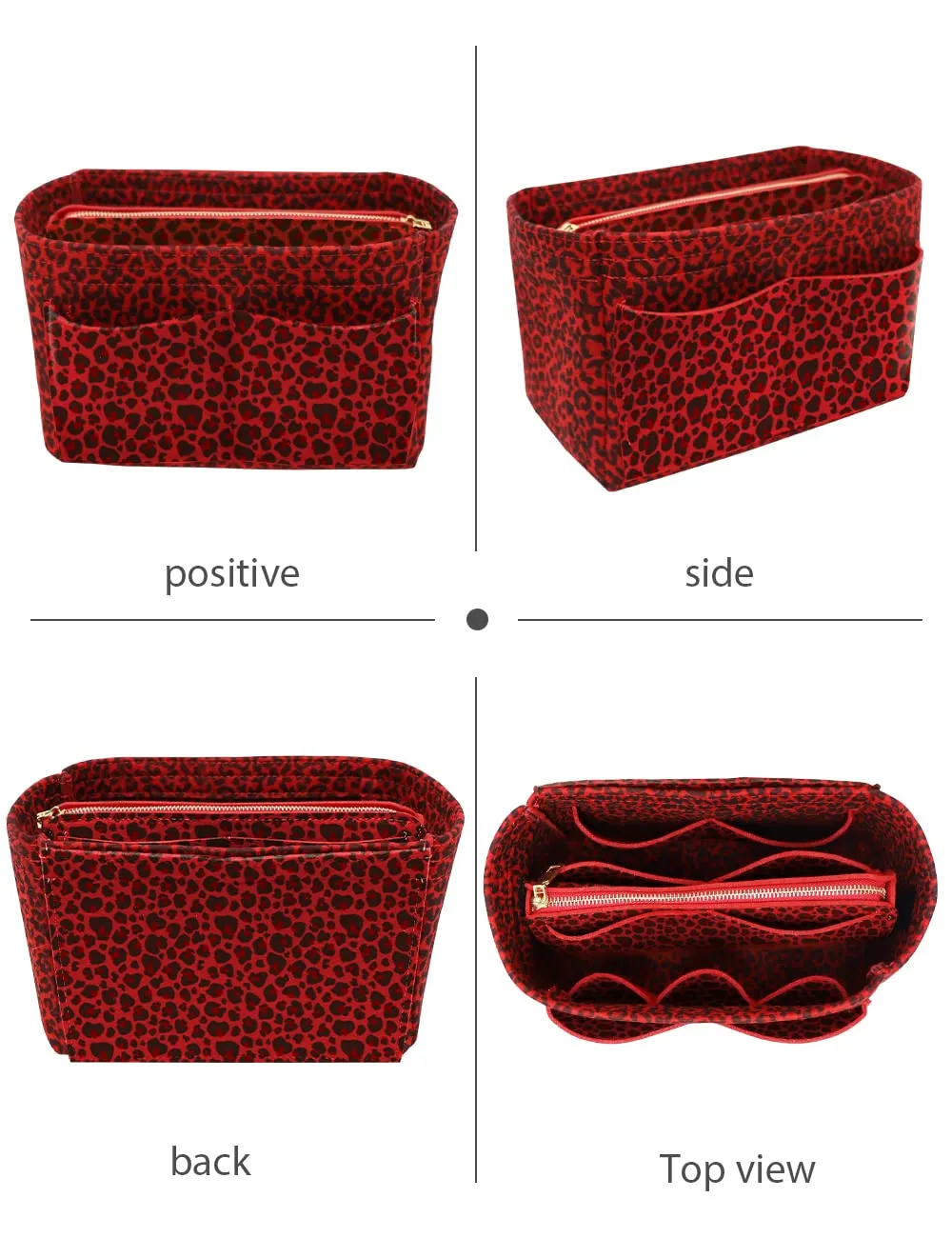 LEXSION Organizer borsa in feltro con cerniera per borsa da trasporto per Speedy Neverfull PM MM Large - immagine 3