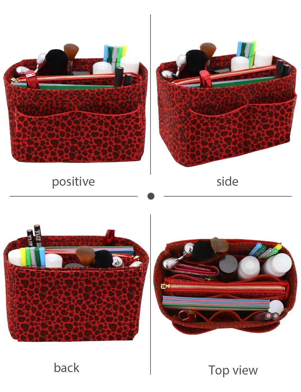 LEXSION Organizer borsa in feltro con cerniera per borsa da trasporto per Speedy Neverfull PM MM Large - immagine 4