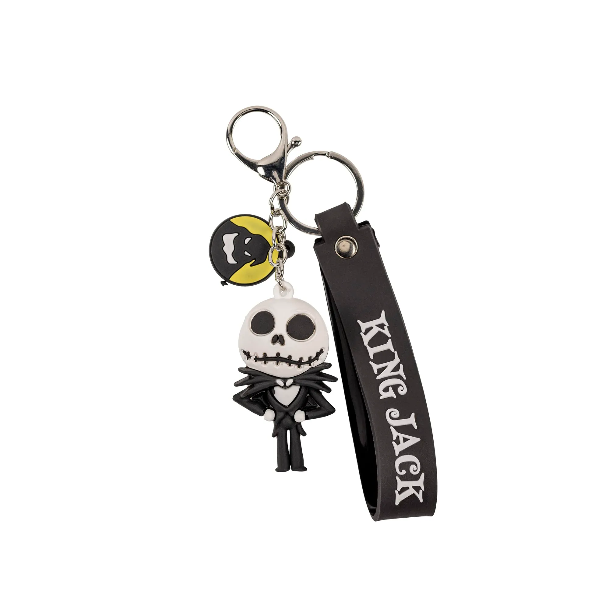 Disney The Nightmare Before Christmas Kechain 3D in bianco e nero, Bianco e nero, Taglia unica - immagine 1