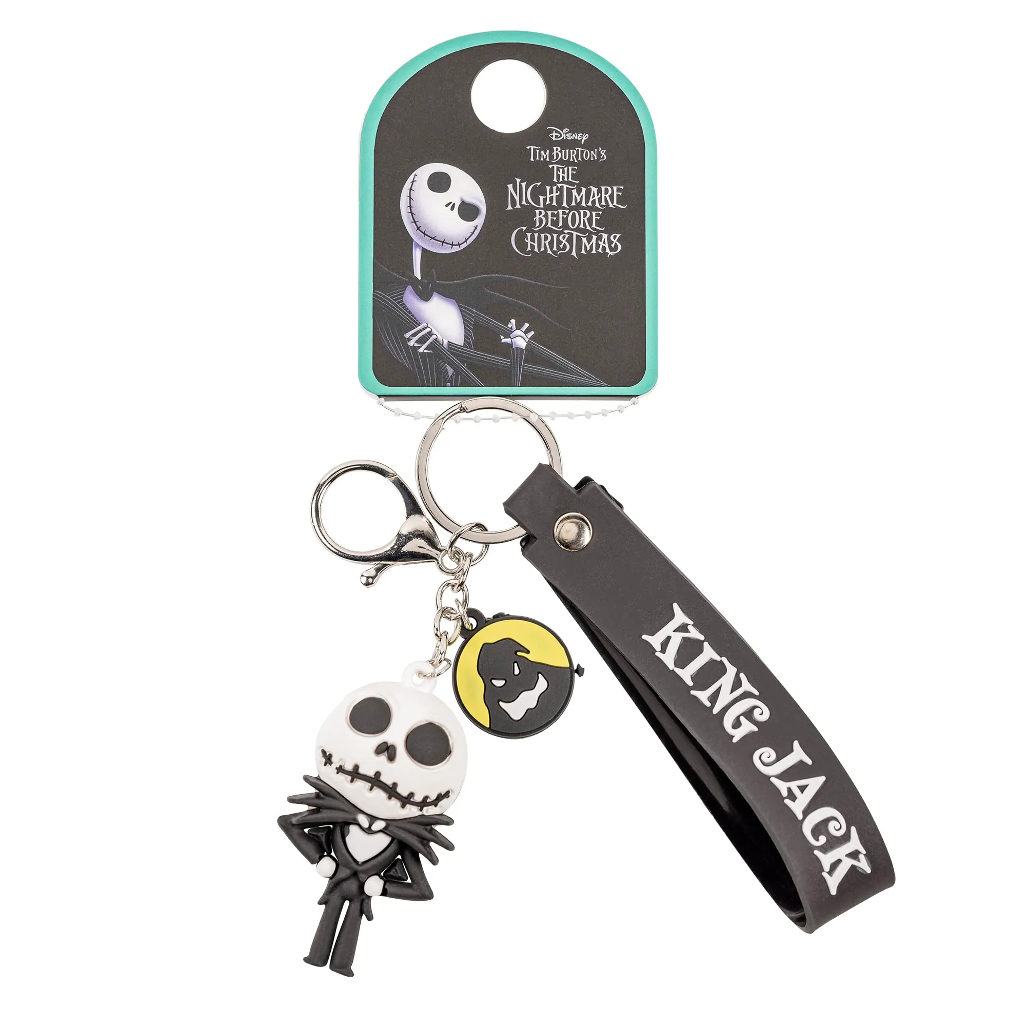 Disney The Nightmare Before Christmas Kechain 3D in bianco e nero, Bianco e nero, Taglia unica - immagine 2